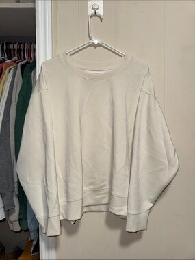 a new day Cream Oversized Crewneck Sweatshirt